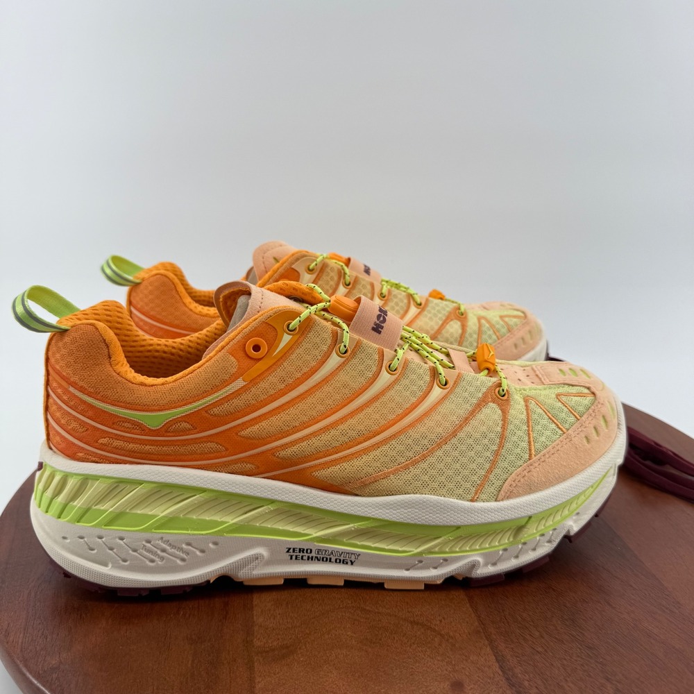 Hoka One One U Stinson Evo OG Sunray/Citrus Orange Trail Running Shoes Mens 10.5